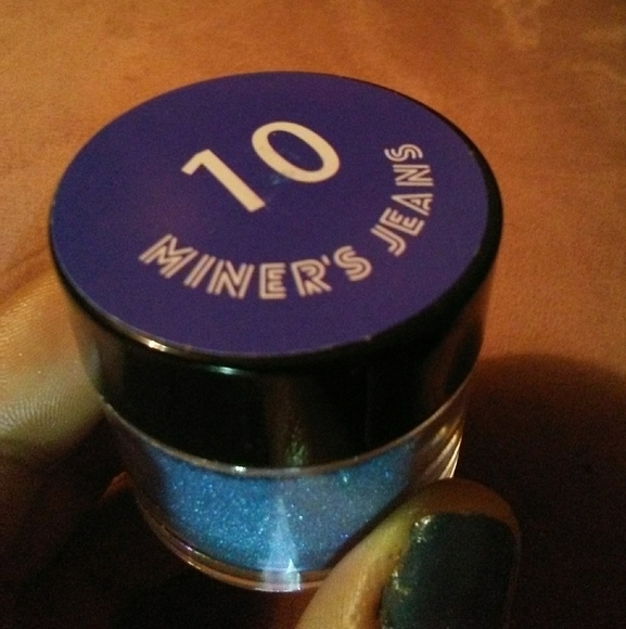 Denim Blue Miners Jeans Cosmetic Grade Mica Pigment DIY Nail Dip Eyeshadow Color - Picture 3 of 5